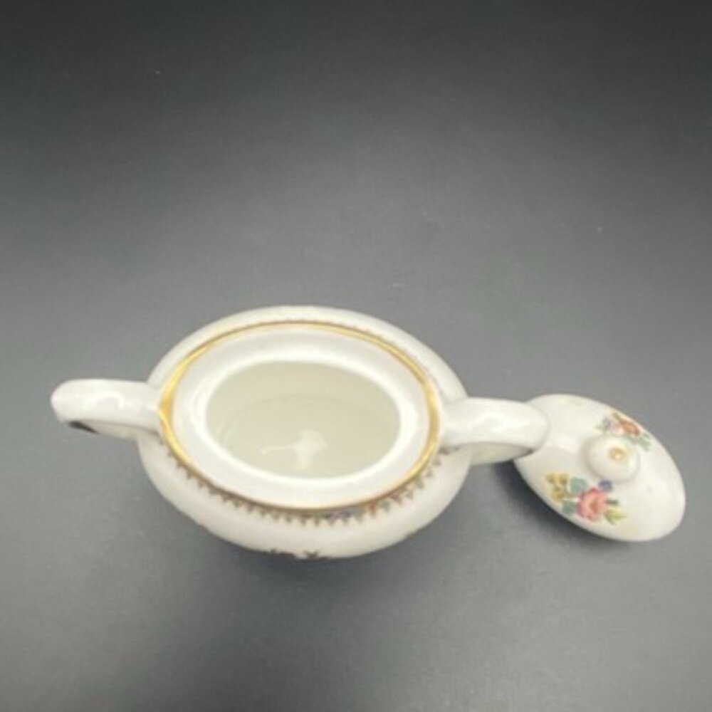 Miniature Dollhouse Soup Tureen W/Lid 3" Coalport Ming Rose Bone China England - Picture 5 of 9